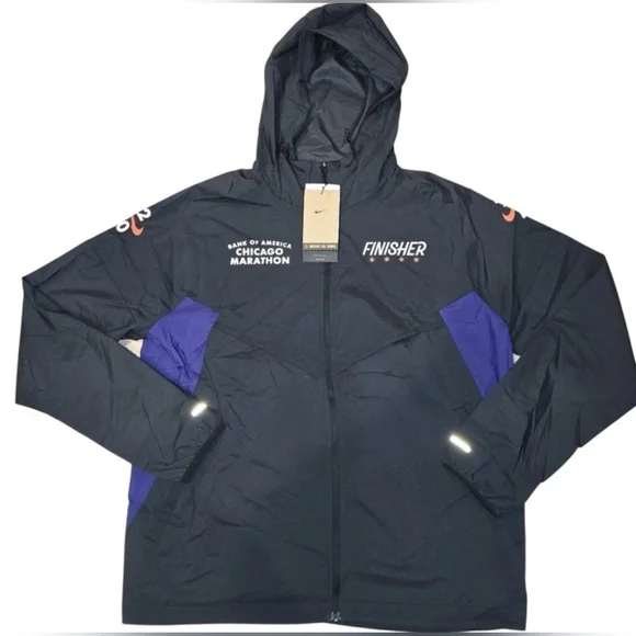 Nike 2024 Chicago Marathon Windrunner Running Jacket Black FV6204-010 - Picture 5 of 12